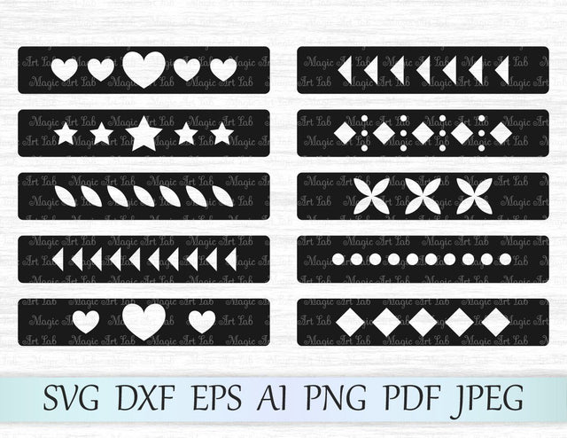 Bracelet cut files SVG MagicArtLab
