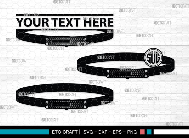 Bracelet Silhouette, Bracelet SVG, Leather Bracelet Svg, Fashion Svg, Bracelet Monogram, SB00184 SVG ETC Craft 