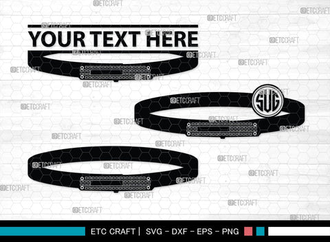 Bracelet Silhouette, Bracelet SVG, Leather Bracelet Svg, Fashion Svg, Bracelet Monogram, SB00184 SVG ETC Craft 