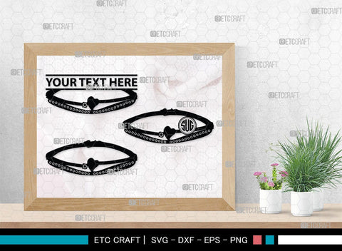 Bracelet Silhouette, Bracelet SVG, Leather Bracelet Svg, Fashion Svg, Bracelet Monogram, SB00184 SVG ETC Craft 