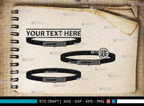 Bracelet Silhouette, Bracelet SVG, Leather Bracelet Svg, Fashion Svg, Bracelet Monogram, SB00184 SVG ETC Craft 