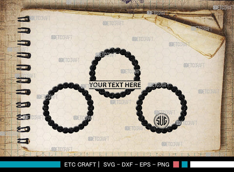 Bracelet Silhouette, Bracelet SVG, Leather Bracelet Svg, Fashion Svg, Bracelet Monogram, SB00184 SVG ETC Craft 