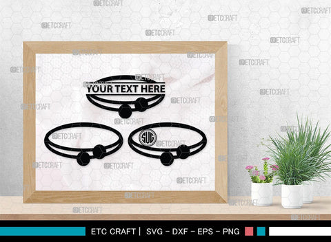 Bracelet Silhouette, Bracelet SVG, Leather Bracelet Svg, Fashion Svg, Bracelet Monogram, SB00184 SVG ETC Craft 