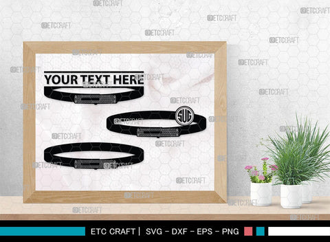 Bracelet Silhouette, Bracelet SVG, Leather Bracelet Svg, Fashion Svg, Bracelet Monogram, SB00184 SVG ETC Craft 