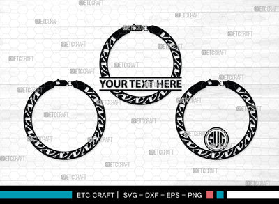 Bracelet Silhouette, Bracelet SVG, Leather Bracelet Svg, Fashion Svg, Bracelet Monogram, SB00184 SVG ETC Craft 