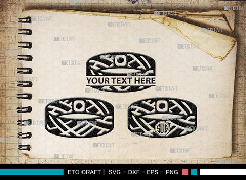 Bracelet Silhouette, Bracelet SVG, Leather Bracelet Svg, Fashion Svg, Bracelet Monogram, SB00184 SVG ETC Craft 