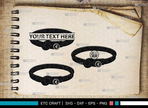 Bracelet Silhouette, Bracelet SVG, Leather Bracelet Svg, Fashion Svg, Bracelet Monogram, SB00184 SVG ETC Craft 