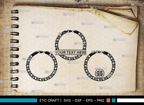 Bracelet Silhouette, Bracelet SVG, Leather Bracelet Svg, Fashion Svg, Bracelet Monogram, SB00184 SVG ETC Craft 