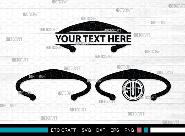 Bracelet Silhouette, Bracelet SVG, Leather Bracelet Svg, Fashion Svg, Bracelet Monogram, SB00184 SVG ETC Craft 