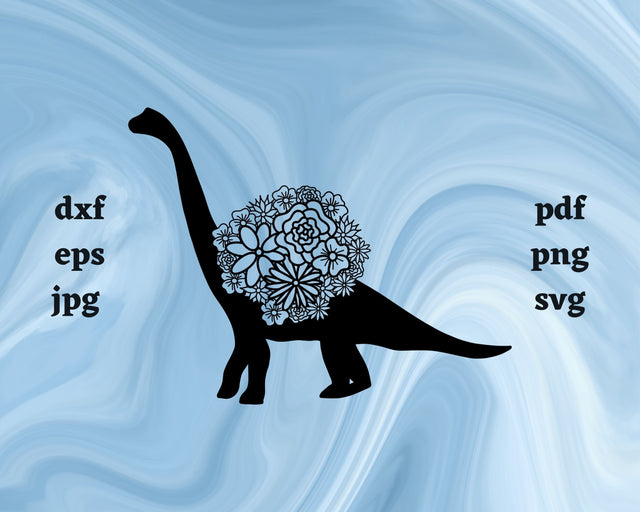 Brachiosaurus Mandala SVG Cut File SVG Northern Light SVG 