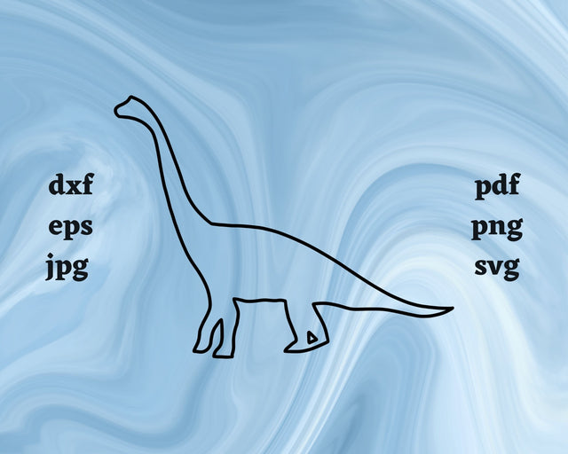 Brachiosaurus Outline SVG Cut File SVG Northern Light SVG 