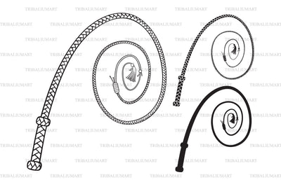 Braided leather whip SVG TribaliumArtSF 