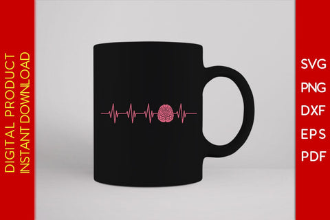 Brain Heartbeat SVG PNG PDF Cut File SVG Creativedesigntee 