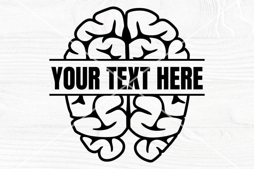 Brain SVG cut file, Brain silhouette svg, Brain outline svg, Brain vec ...