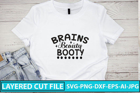 Brains Beauty Booty SVG Cut File SVG Syaman 