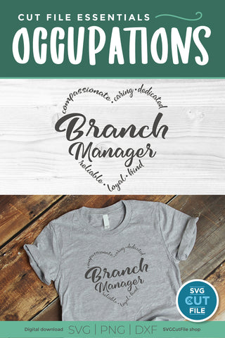 Branch manager svg for Cricut or Silhouette SVG SVG Cut File 