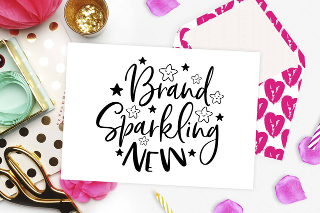 Brand Sparkling New | Newborn cut file SVG TheBlackCatPrints 