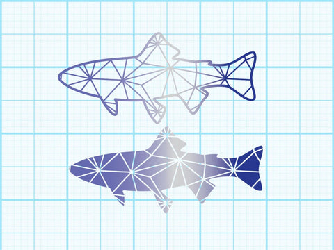 Brass Fish Geomatical Print SVG Johan Ru designs 