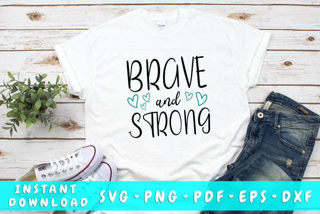 Brave and Strong Ovarian Cancer SVG SVG HappyDesignStudio 