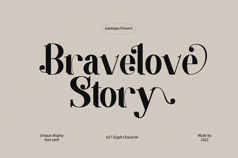 Brave love Font gatype 
