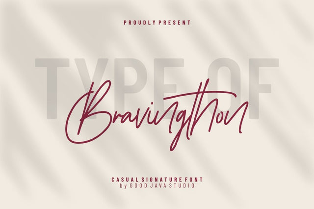 Bravingthon – Casual Signature Font Font Good Java 