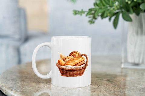 Bread Basket Watercolor Sublimation clipart Sublimation Regulrcrative 