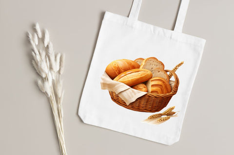 Bread Basket Watercolor Sublimation clipart Sublimation Regulrcrative 