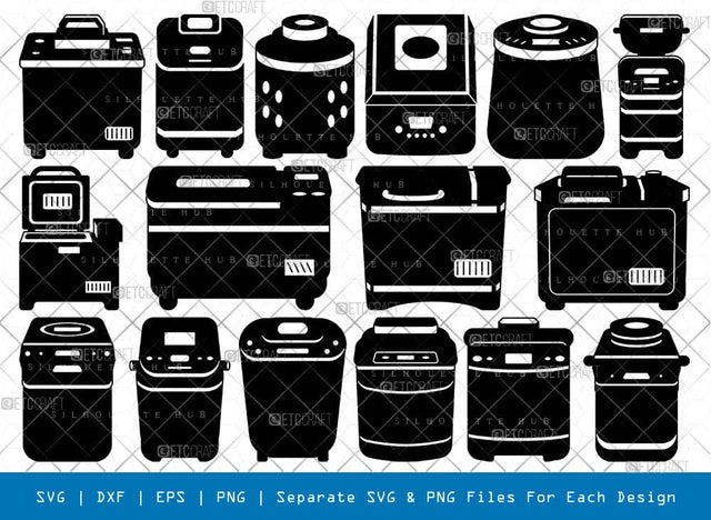 Bread Maker Silhouette, Bread Maker Machine SVG, Electric Machine Svg, Bread Maker Bundle, SB00980 SVG ETC Craft 