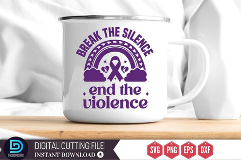 Break the silence end the violence SVG SVG DESIGNISTIC 