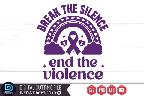 Break the silence end the violence SVG SVG DESIGNISTIC 