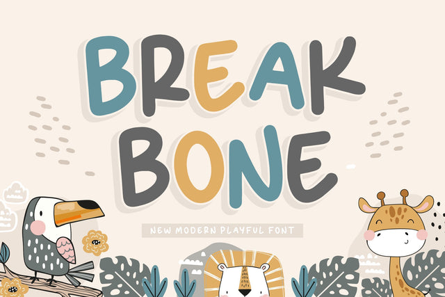 BREAKBONE Modern Playful Font Font Balpirick 
