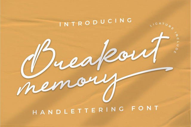 Breakout Memory Handlettering Font Font nearzz 