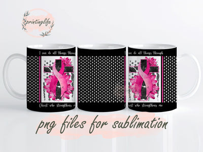 Breast Cancer 20 oz Skinny Tumbler Sublimation Design, Breast Cancer Awareness Pink Tumble, Pink Ribbon Tumbler PNG Sublimation PrintingLife 