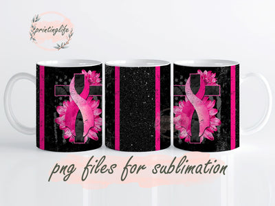 Breast Cancer 20 oz Skinny Tumbler Sublimation Design, Breast Cancer Awareness Pink Tumble, Pink Ribbon Tumbler PNG Sublimation PrintingLife 