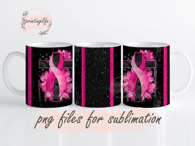 Breast Cancer 20 oz Skinny Tumbler Sublimation Design, Breast Cancer Awareness Pink Tumble, Pink Ribbon Tumbler PNG Sublimation PrintingLife 