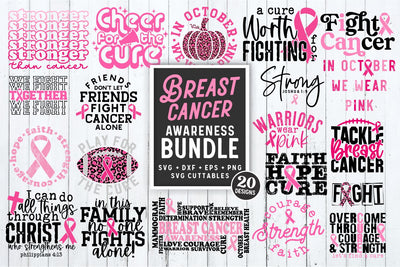 Breast Cancer Awareness Bundle 1 | SVG Cut File SVG Svg Cuttables 