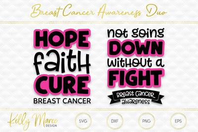 Breast Cancer Awareness Cut File Duo Kelly Maree Design 