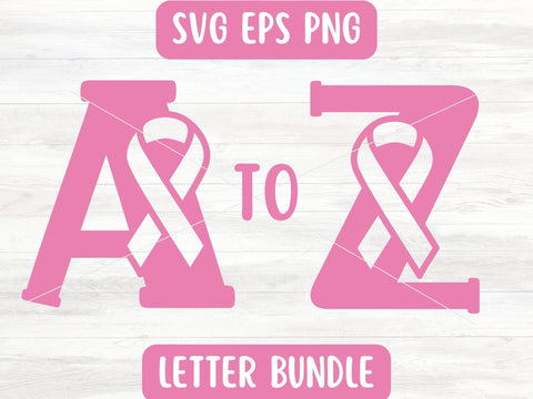Breast Cancer Awareness Lettering SVG Bundle for Cricut or Silhouette SVG Apple Grove Designs 