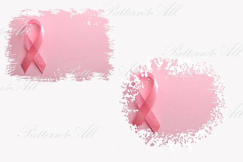 Breast Cancer Awareness, Pink Ribbon,Bleached Splashes Watercolor, Pink Splashes Splotches,Hand Painted Graphics Splashes,Watercolor Shapes Sublimation ArtStudio 