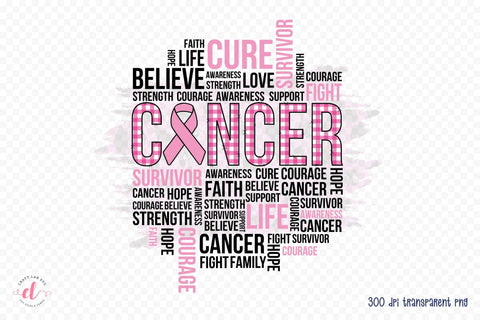 Breast Cancer Awareness Sublimation Design Sublimation CraftLabSVG 