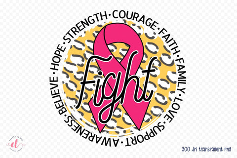 Breast Cancer Awareness Sublimation PNG Sublimation CraftLabSVG 