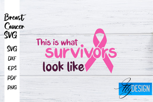 Breast Cancer Awareness SVG | Breast Cancer Quotes SVG | Breast Cancer SVG Fly Design 