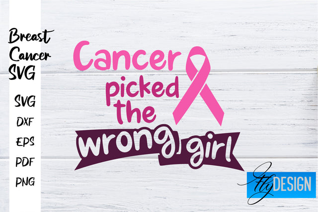 Breast Cancer Awareness SVG | Breast Cancer Quotes SVG | Breast Cancer SVG Fly Design 