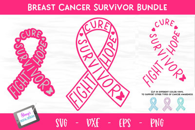 Breast Cancer Awareness SVG - Breast Cancer Ribbon -Survivor SVG Stacy's Digital Designs 
