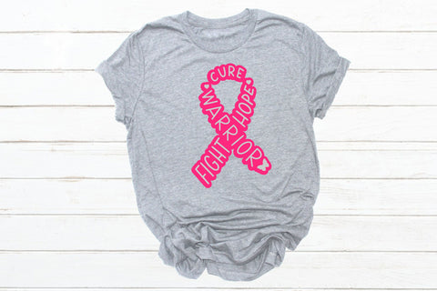 Breast Cancer Awareness SVG- Breast Cancer Ribbon - Warrior SVG Stacy's Digital Designs 