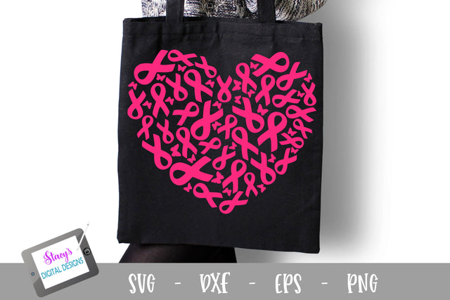 Breast Cancer Awareness SVG - Breast Cancer Ribbons - Heart SVG Stacy's Digital Designs 