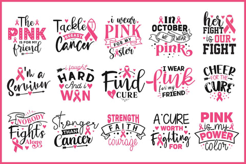 Breast Cancer Awareness SVG Bundle SVG CraftLabSVG 