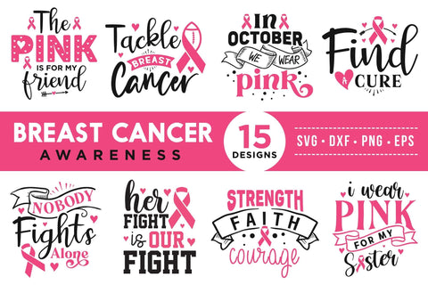Breast Cancer Awareness SVG Bundle SVG CraftLabSVG 