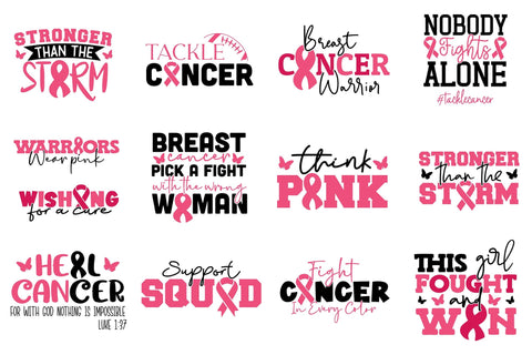 Breast Cancer Awareness SVG Bundle Vol.3 SVG CraftLabSVG 