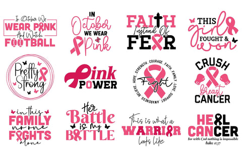Breast Cancer Awareness SVG Bundle Vol.3 SVG CraftLabSVG 